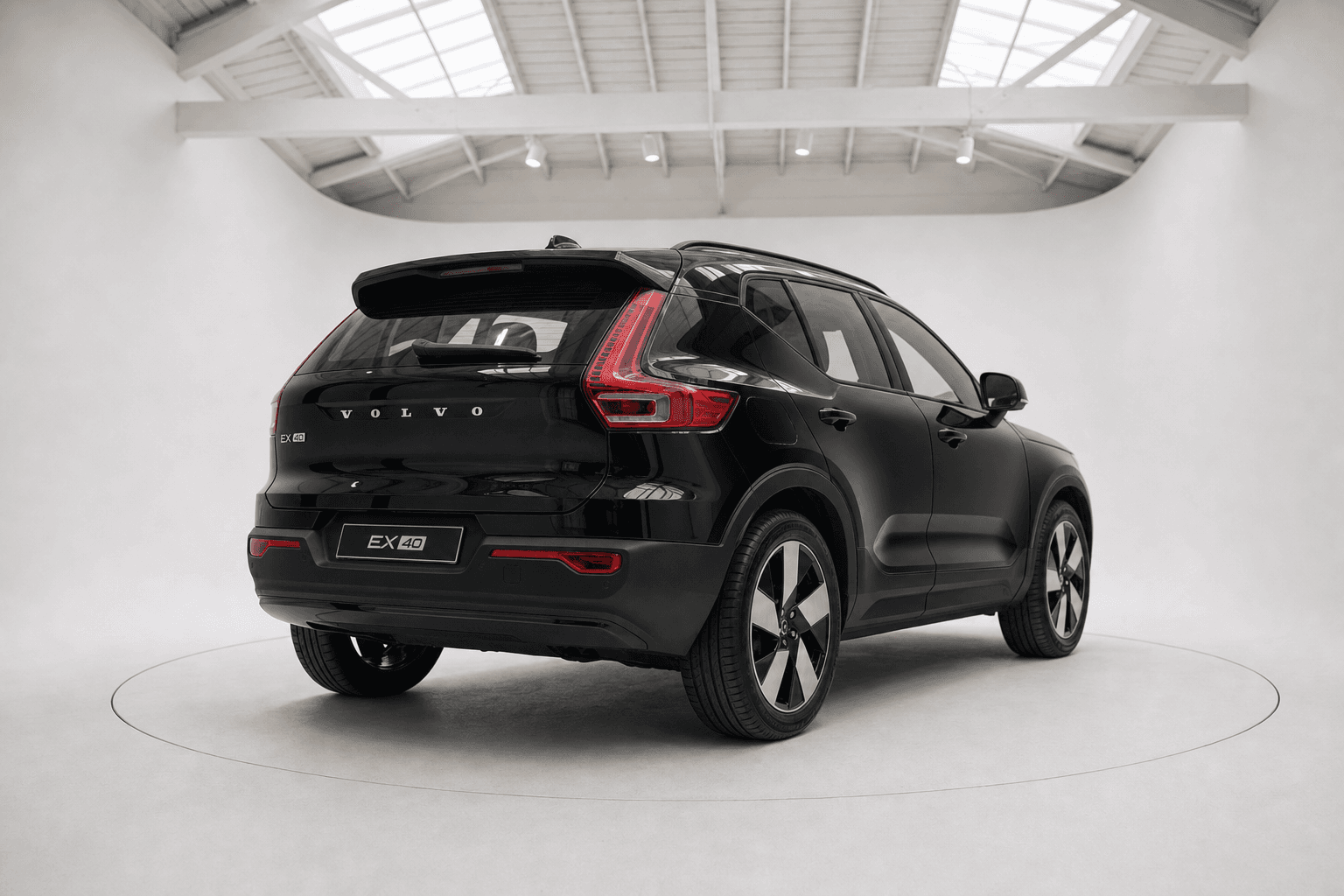 Volvo EX40 · Rear three-quarter